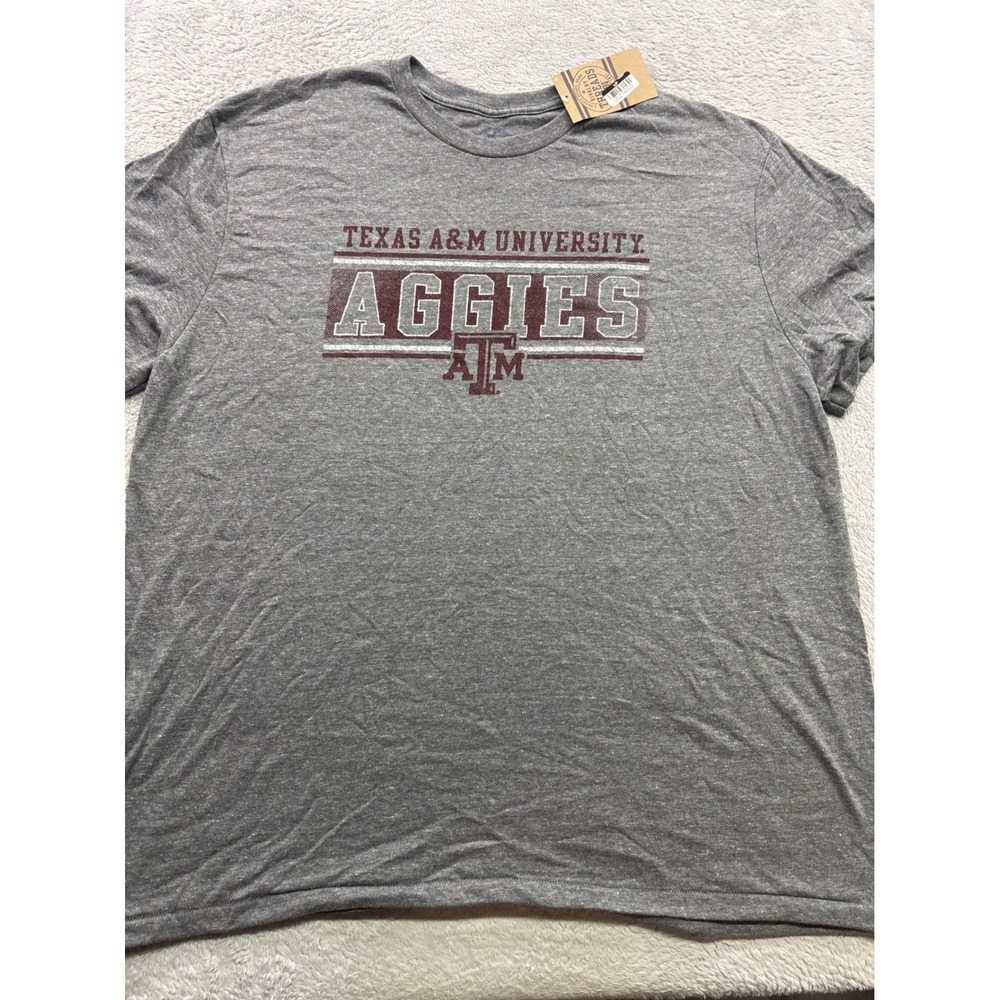 Rivalry Threads Texas A&M University Aggies Gray Heathered Graphic T-Shirt 2XL